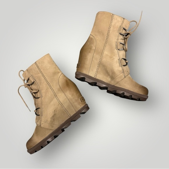 SOREL JOAN OF ARCTIC WEDGE II BOOT SZ 9 Tan - Picture 7 of 15